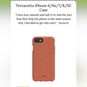 Pela case for iPhone 7/8. Unused. Color- terracotta.
